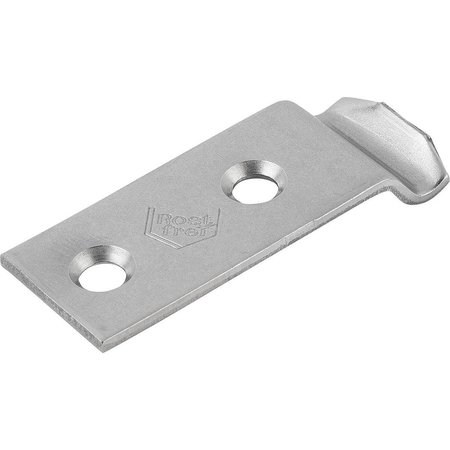 KIPP Catch Plate For Latch Form:B Cranked 48X18, A=20, D=4, 8, Stainless Steel 1.4301 Tumbled K1336.92460482